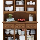 Cristaleira 5 Portas 3 Gavetas Brasil  Móveis Cavazotto - Mel