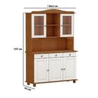 Cristaleira 5 Portas E 3 Gavetas Em Madeira Maciça - Teca/bra