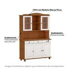 Cristaleira 5 Portas E 3 Gavetas Em Madeira Maciça - Teca/bra