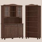 Cristaleira 5 Portas Estante Livreiro Madeira Maciça Milani S