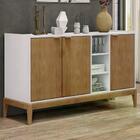 Cristaleira 6 Portas E Balcao Buffet Mdf/madeira Maciça Milao