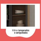 Cristaleira 70 Cm Caiena Thela Mel/fumê