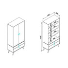 Cristaleira 800x1730x385mm Movelbento