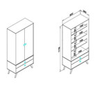 Cristaleira 800x1730x385mm Movelbento