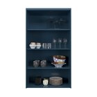 Cristaleira 80cm 2 Portas Com Vidro Cozinha Sevilha Azul Órion