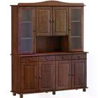 Cristaleira 8 Portas 4 Gavetas Madeira Maciça 8963 Rubi Café