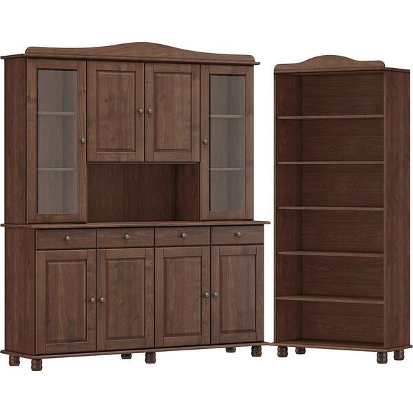 Cristaleira 8 Portas Estante Livreiro Madeira Maciça Milani S