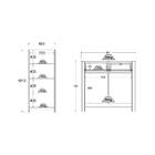 Cristaleira + Aparador Buffet Ditália E-956 + R-603 Branco