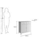 Cristaleira + Aparador Buffet Ditália E-956 + R-603 Branco