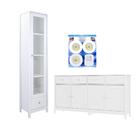 Cristaleira +aparador Ditália +kit Luz E-962-r-626