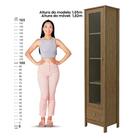 Cristaleira +aparador Ditália +kit Luz E-962-r-626