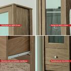 Cristaleira +aparador Ditália +kit Luz E-962-r-626