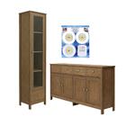 Cristaleira +aparador Ditália +kit Luz E-962-r-626