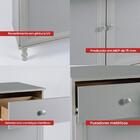 Cristaleira +aparador Ditália +kit Luz E-963-r-629