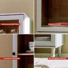 Cristaleira +aparador Ditália +kit Luz E-963-r-629