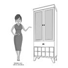 Cristaleira Adega 2 Portas E 1 Gaveta Órfeo H01 Off White/nat