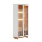 Cristaleira Adega Bariloche Off White / Freijó