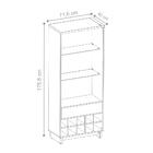 Cristaleira Adega Bariloche Off White / Freijó