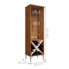 Cristaleira Adega Cromatike Caramelo Pérola