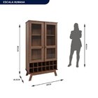 Cristaleira Adega Rústica 157cm X 88cm Madeira Pinus Ypê Fran