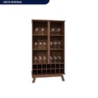 Cristaleira Adega Rústica 157cm X 88cm Madeira Pinus Ypê Fran