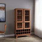 Cristaleira Adega Rústica X Madeira Pinus França 2 Portas 88c