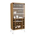 Cristaleira Adega Scala Sala De Estar Pé De Aço