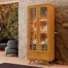 Cristaleira Adega Vitrum 2 Portas De Vidro Com Led Mavaular