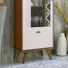 Cristaleira Aline Off White E Imbuia - D'rossi