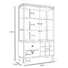 Cristaleira Ametista Max C/ Adega 2 Portas De Vidro Canela