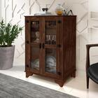 Cristaleira Antiga Arvid Castanho Atraente