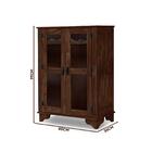 Cristaleira Antiga Arvid Castanho Atraente