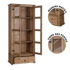 Cristaleira Antiga Para Sala De Jantar Madeira Maciça 2 Porta