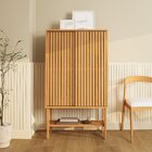 Cristaleira Baixa Magna Porta Ripada Cabecasa Madeiraoriginal