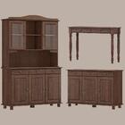 Cristaleira Balcao Buffet E Aparador Madeira Maciça Milani St