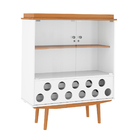 Cristaleira Bar Adega 11 Garrafas Retrô Noruega 90 Cm Vidro M