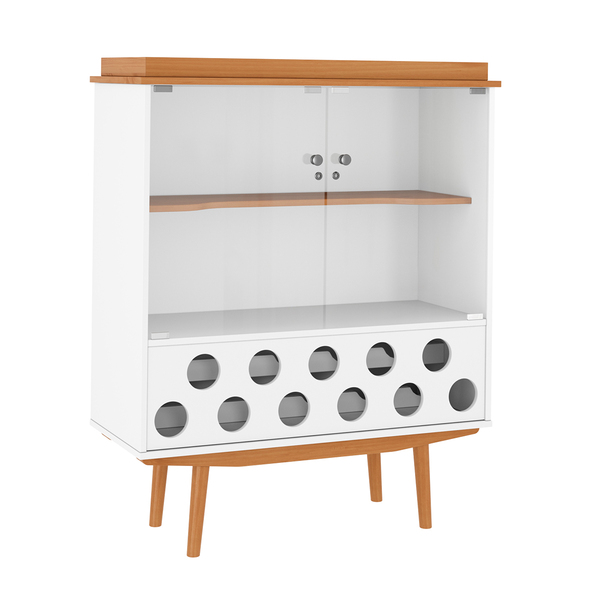 Cristaleira Bar Adega 11 Garrafas Retrô Noruega 90 Cm Vidro M