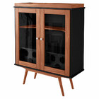 Cristaleira Bar Com Nicho Sala De Estar Atalanta Laca Preto G