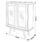 Cristaleira Bar Com Nicho Sala De Estar Atalanta Laca Preto G