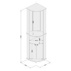 Cristaleira Bar De Canto Com Portas De Vidro E Espelho Maciei