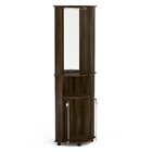 Cristaleira Bar De Canto Com Portas De Vidro E Espelho Maciei