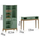 Cristaleira Bar E Aparador Mdf/madeira Maciça Milao Fnt