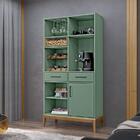 Cristaleira Bar E Aparador Mdf/madeira Maciça Milao Fnt