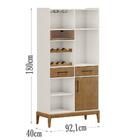 Cristaleira Bar Mdf/madeira Maciça 2920 Milao Fnt