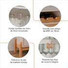 Cristaleira Bari 1 Gaveta 2 Portas Com Vidro 81cmx185cm Off W