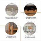 Cristaleira Bari Com Adega 2 Portas E Pés De Madeira Maciça