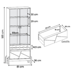 Cristaleira Bari Com Adega 2 Portas E Pés De Madeira Maciça
