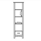 Cristaleira Bella 1 Gaveta 1 Porta Com Vidro 54,7cmx188,5cm M