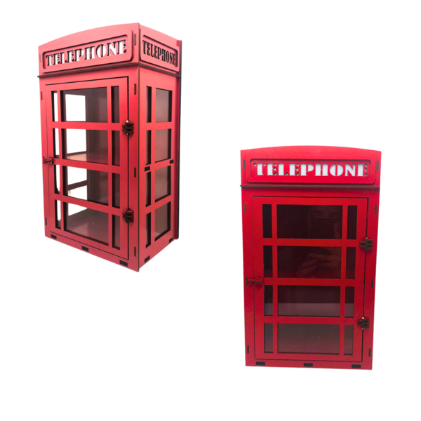 Cristaleira Cabine Telefônica De Londres 40cm Sthoudt Vermelha