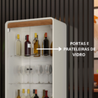 Cristaleira Channel Nature/off White - Fabrimóveis